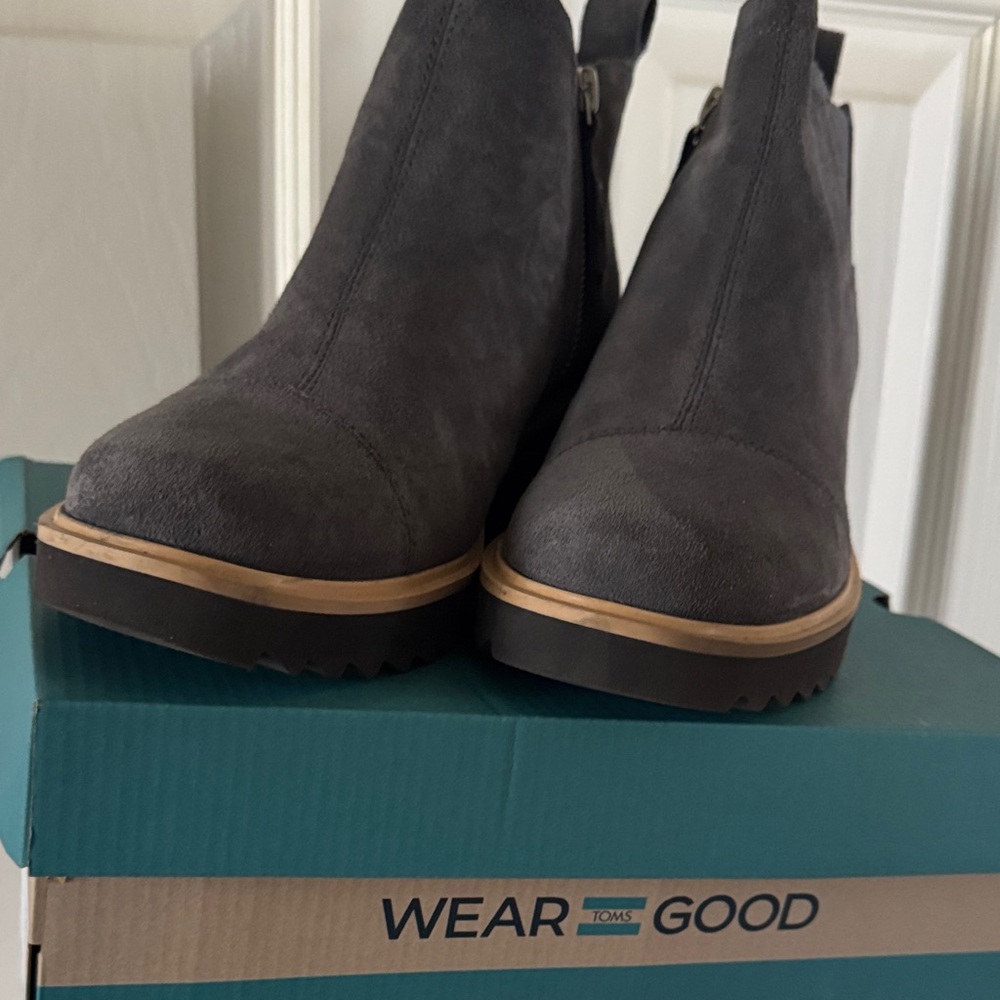 TOMS Maude Charcoal Ankle Booties